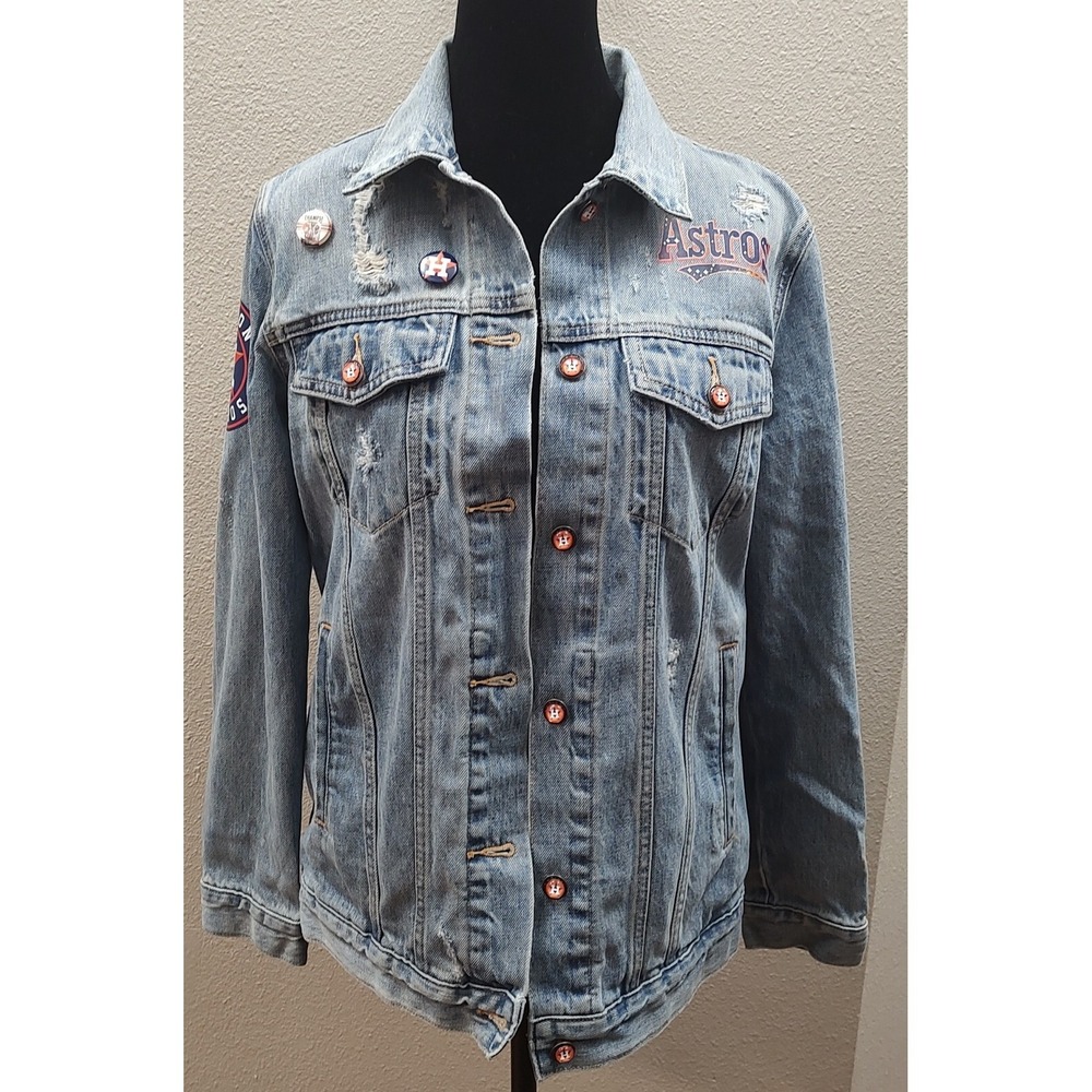 Jose Altuve Houston Astros Denim Jacket Baseball Jean Jacket MLB Original B7